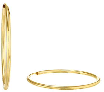 Amor Creolen Unisex Damen Herren Ohrschmuck, 1,5 cm, Gold, Kommt in Schmuck Geschenk Box, 2013676
