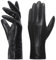 Harssidanzar Lederhandschuhe für Damen, Winter Warm Fleecefutter Touchscreen Vintage Finished GL018EU,Schwarz, Größe L