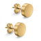 day.berlin Damen Ohrstecker Twin in Gold 18k vergoldet, 7mm Durchmesser 2mm stark, kleine Ohrringe aus 316L Edelstahl matt gebürstet, nickelfrei und wasserfest