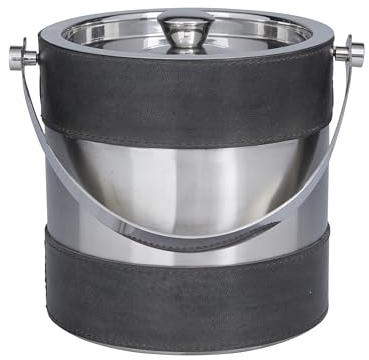 Deco 79 Porte-Bouteille Moderne en Cuir pour la Maison, la Cuisine, la Cave, Cadeau de vin, 20,3 cm (L) x 17,8 cm (l) x 30,5 cm (H) - Gris