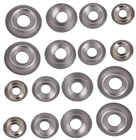 Rondelle a Testa Svasata M3, M4, M5, M6 - 240 Pezzi in Metallo per Viti