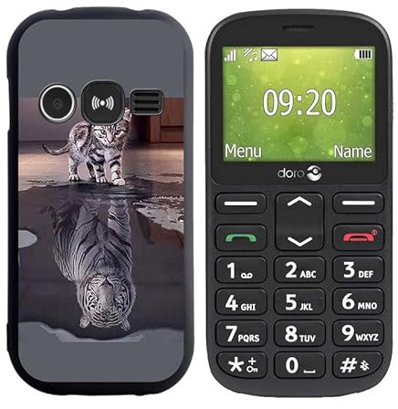 HGJTF Case for Doro 1360 (2.40 inches), Ultra Thin Case Black Soft Silicone Anti-Scratch Protective Case, TPU Bumper Cover Mobile Phone Case for Doro 1360 - WMA8