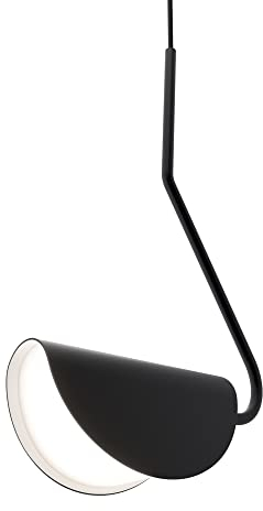 Nordic Design Pendelleuchte, 1-flammig, aus Acryl, Schwarz, Hightech, höhenverstellbar, für 1 x G9 (28W) nicht inkl.