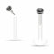 Monroe - Bioflex 1,2 mm Lippenpiercing mit Kristall FARBWAHL Push In Labret Stud (Schwarz)