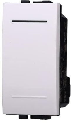 Pulsante Normalmente Aperto, Pulsante 1P 16A Unipolare, Compatibile Con Bticino Living Light (1 Pezzo, Bianco)