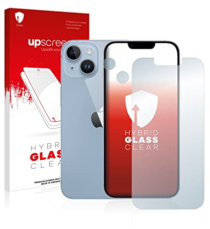 upscreen Schutzglas für Apple iPhone 14 | (Display+Kamera) Transparenter Displayschutz Made in Germany Klare 9H Schutzfolie Glas-Folie Montage-Set Anti-Fingerprint