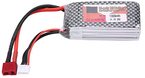 RC LiPo Battery, 3S 11.1V 1300mAh 4500mAh 5500mAh Rechargeable LiPo Battery with T Plug RC Accessories (11.1V 1300mAh 30C T plug)
