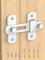 MeBantoo Sliding Barn Door Lock, Stainless Steel Safety Flip Gate Latches & Door Bolt Locks for Wine Cabinet, Bathroom, Outdoor, Garage, Garden, Closet (1, White)