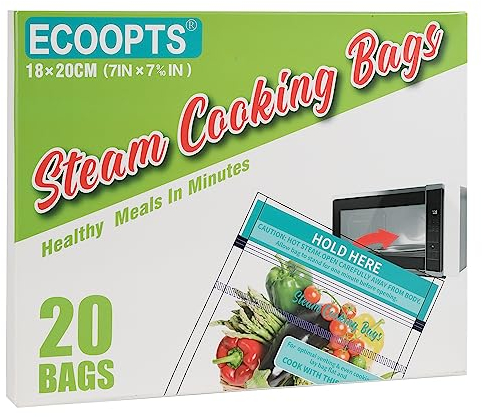 Lot de 20 sacs à vapeur pour micro-ondes, légumes, pommes de terre et viande (1)