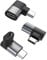 Basesailor 90 Grad USB C Extender Adapter 3 Stück,Rechter Winkel Typ C Stecker zu Buchse PD 100W USBC Konverter,Thunderbolt 3 Extension Connector für MacBook,Steam Deck,Switch,VR,iPhone 16 15 Pro Max