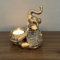 Hosoncovy Harz Elefant Teelicht Kerzenhalter Kerzenhalter Teelicht Kerzenhalter Teelicht Kerzenhalter Dekorative kleine Kerzenhalter für Home Decor (Gold B)