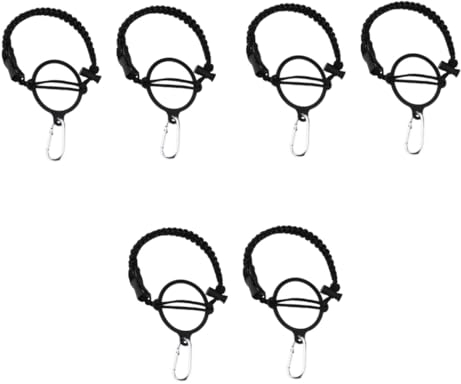 ABOOFAN 6stücke Tragegriff Für Wasserflasche Outdoor Mit Karabiner Für Vakuumbecher Für Camping Und Notfälle Schwarz Schwarz