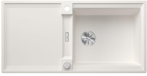 BLANCO ADIRA XL 6 S | Granitspüle aus SILGRANIT weiß | [100x50x21,2 cm] | für 60 cm breite Unterschränke | Reinigungsfreundliche Öberfläche | Großes Becken | reversibel