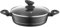 FLORINA Pentola in Alluminio (2,3 l) 24 cm I Pentola da Cucina con Coperchio in Vetro DELUX I Misurino & Rivestimento Anti-Graffio I Adatta per Piano Cottura a Induzione, Gas, Elettrico (Nero)