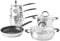 ProCook Gourmet Stainless Steel Cookware Set with Non Stick Frying Pan Uncoated Induction Pans Dishwasher Safe Cooking Pots - 6 Piece, 14/16/18/20/24 cm, 1/1.7/2.4/3.2/3.7 L
