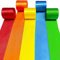 YOUYIKE Satinbänder Bunt 10M, 50mm Bunt Geschenkband Breit, 5 Farben Regenbogen Satinband, für Außendekoration Partydekoration Stuhl Hochzeit Der Valentinstag und Auto Eröffnungszeremonie Luftballon