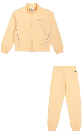 Champion Legacy Girl-Full Zip Sweatsuit Elastic Cuff Tuta da Allenamento, Pink (PS196), 11-12 Years Bambine e Ragazze