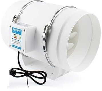 6/8inch Exhaust Fans Silent Inline Pipe Duct Fan Air Extractor Blower Ventilation Kitchen Toilet Wall Booster Clean Ventilator(200mm Outlet)