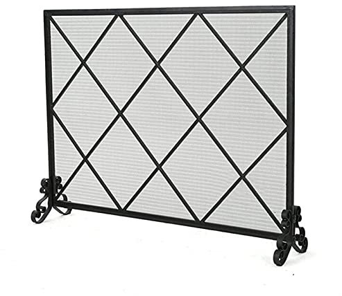 Kaminschutzgitter der gehobenen Klasse, extra breites Herdplatten Feuerschutzgitter aus feuerfestem Maschendraht im Retro Stil mit Füßen, für Herd, Kamin, Gasfeuer,