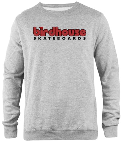 Pinitotee Birdhouse Skateboards Unisex-Pullover Mit Rundhalsausschnitt In Grau