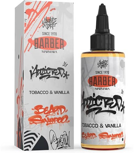 Barber Marmara Tobacco & Vanilla Bartshampoo für Männer 100ml | Bartseife für Bart, Gesicht und Haar | Herren Bartpflege gegen Schuppen und Juckreiz | Barbershop Bart-Shampoo | Beard Shampoo