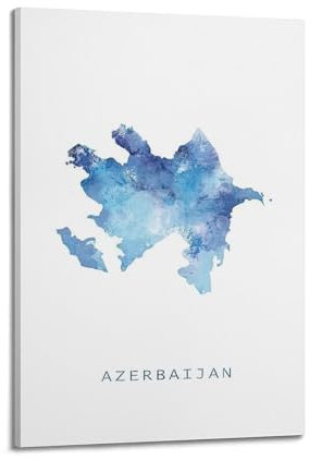 Reisekarten-Poster für Aserbaidschan, dekoratives Gemälde, Leinwand, Wandposter und Kunstdruck, moderne Familienschlafzimmer-Dekoration, Poster, 20 x 30 cm