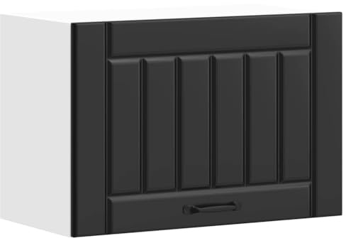 vidaXL Küchen-Hängeschrank Lucca Schwarz Holzwerkstoff