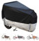 Lastenrad Abdeckung, Lastenfahrrad Abdeckung, Fahrradabdeckung Wasserdicht 420D Oxford-Gewebe, Fahrradgarage Plane Wasserfest, UV-beständige und reißfeste, Lastenfahrrad Abdeckplane, 285x65x115 cm
