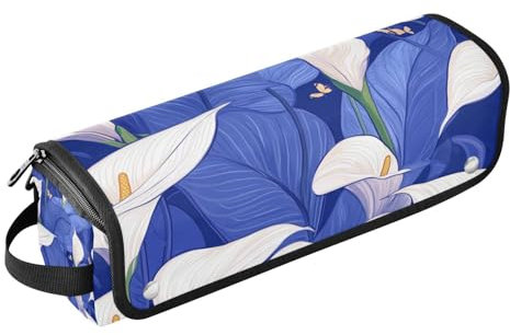 WDdZzyy Nature Calla Lily Royal Flower Sac de voyage pour outils de cheveux avec coussinet résistant à la chaleur, étui de transport portable pour fers plats, lisseurs, fers à friser, lys calla nature