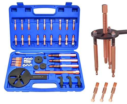 YUZINO 44-In-1 Lagerabzieher Set, Innenlager Abzieher Allgemein Radlager Werkzeug, Lager Abzieher Set Mit 3 Gebogenen Haken, Sackloch Lager Entfernungswerkzeug FüR Auto & Motorrad