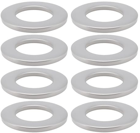 eMagTech 8 Rondelles Plates 27 X 50 X 4 Mm pour Axe de 25 Mm Compatible avec Marine 13 Les Roues de Chariot de Mise à l'eau de Dériveur