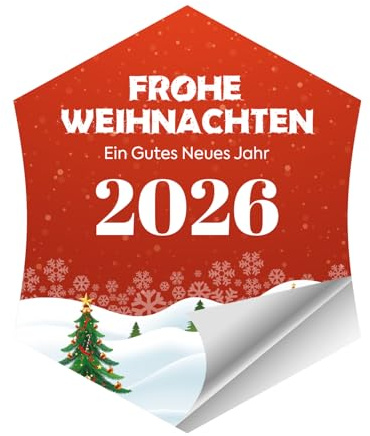 Printgoing Weihnachtsaufkleber Geschenkaufkleber Set – Selbstklebend – Süße Weihnachts Sticker für Geschenkverpackung, Adventskalender & Geschenke – Frohe Weihnachten Etiketten - 60 Stück