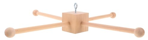 DEARMAMY Holz Mobile Rahmen Babybett Stabiles Selbstgemacht Hängemobil Natürlicher Mobile Halter für Kinderzimmer Platzsparend Vielseitig für Windspiele und Babys