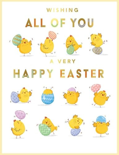 Easter Card, Wishing To All of You Happy Easter- 8 x 6 inches - Regal Publishing