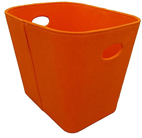 Holzkorb aus Filz orange Filzkorb von elda BUTIKEN Kaminholz Brennholz Filz Korb