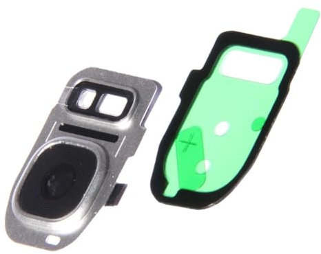 Kamera Linse (Glas) mit Rahmen (hinten) kompatibel für Samsung Galaxy S7, Silber
