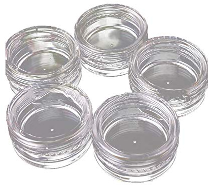5 Pcs Plastic Storage Box Cosmetic Sample Storage Containers Empty Case Clear Container Jars for Cosmetic Cream Pot Makeup Eye Shadow Nails Powder Jewelry