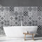RE-COVERTILES - Autocollants Carrelage Salle de Bain et Cuisine 24 Pcs 10x10 cm - PS00096 Décoration murale en carrelage mosaïque PVC imperméable style carreaux de ciment Azulejos