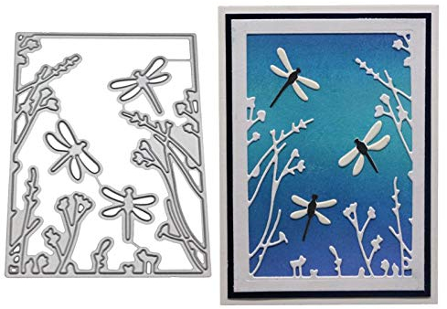 YunTrip Stanzformen für Kartenherstellung, Libelle, Pflanze, Metall, Stanzschablone für DIY Scrapbooking, Album, Prägung, Foto, Basteln, Papierkarten, dekorative Bastelarbeiten