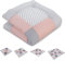 ULLENBOOM Krabbeldecke für Baby 80x80 cm, Outdoor-geeignet, 100% OEKO-TEX Materialien, Made in EU, Weich gepolstert, Rosa Grau - ideal als Spieldecke Baby