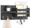Lwenki Post-Organizer für Wandmontage, Schlüsselhalter mit Ablage inklusive Briefhalter und Haken für Mäntel, Hundeleinen, rustikales Holz mit bündiger Montage (41,9 x 22,1 x 8,9 cm)