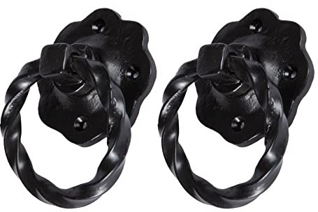 Hammer and Tongs - Twisted Rose Gate Handle - W75mm - Black - Pack of 2