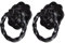 Hammer and Tongs - Twisted Rose Gate Handle - W75mm - Black - Pack of 2