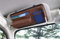 Qric Auto Sonnenblende Organizer, Leder Aufbewahrungstasche Sonnenblende Tasche für Karten Lizenz Registrierung Stift Brillen Dokument, passend für die meisten Auto SUV, LKW, Auto Zubehör (braun)