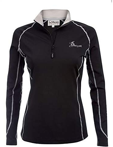 LeMieux Damen Base Layer Top - Langarm Athletic Thermo Shirts - Reitbekleidung & Ausrüstung für Reitsport, Basisschicht schwarz, 34
