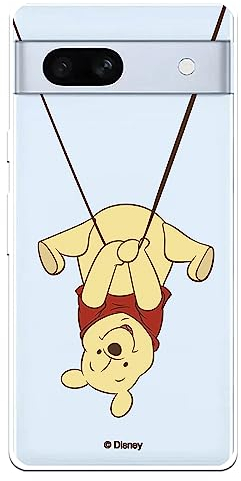 Schutzhülle für Google Pixel 7A, offizielle Disney Winnie Schaukel zum Schutz Ihres Mobiltelefons, aus transparentem Silikon, flexibel, mit offizieller Lizenz von Winnie Puuh