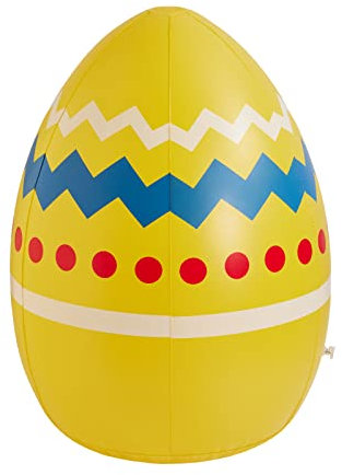 WERNZATT-Aufblasbare Ostereier-Dekorationen Outdoor-Oster-Dekorationen Riesige Patio-Dekorationen für Rasen-Garten-Partys (Gelb, 90cm*60cm/35.43''*23.62'')