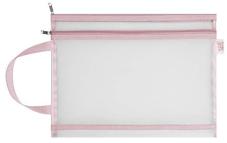1pc Mesh Zipper Pouch Storage Bag, Double-Layer Nylon Building Block Sets Toy Zipper Bag, Storage, Waterproof Ba File Puzzle