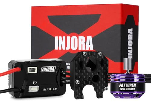 INJORA MBL32 G2 ESC Brushless Étanche & Moteur Outrunner 2204 Fat Viper pour 1/24 Axial SCX24