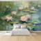 Wandgemälde Selbstklebend Tapete, Vintage-Seerosen Wandbild Wanddruck Aufkleber Wandbilder, Wandtapete Moderne Wand Schlafzimmer Wohnzimmer Abnehmbare Wandgemälde Für Benutzerdefinierte